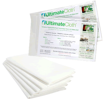 Ultimate Cloth Classic Whites! The absolute best cloth for cleaning all your prized surfaces. Made with patented  MiraFiber technology.